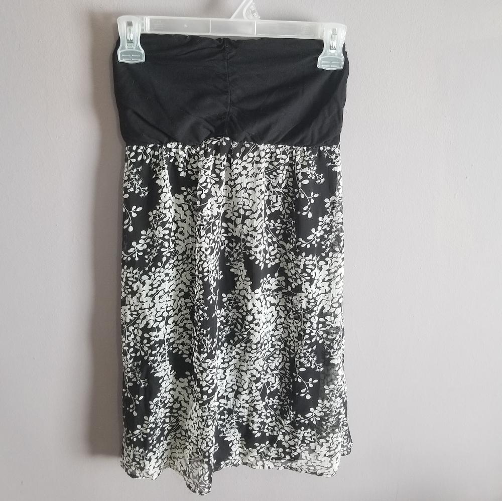 Express Strapless Floral Print Dress